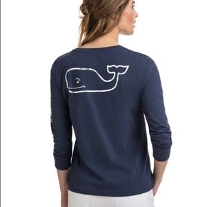 Vineyard Vines Long Sleeve Whale Print Tes